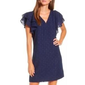 Lilly Pulitzer Kathie Dress True Navy Tanzanian Clip Size 0 Preppy Resort wear